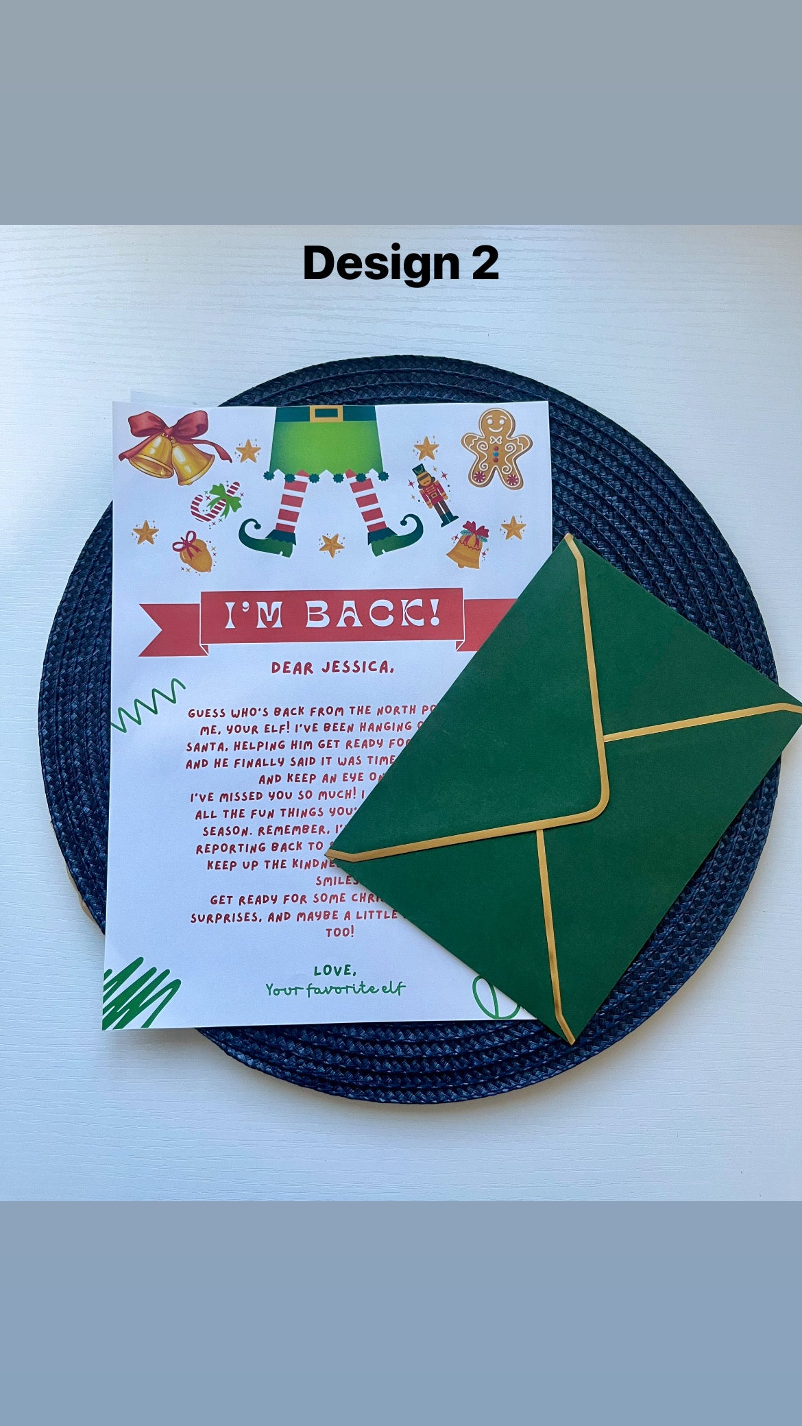 Personalised I'm Back Elf Letter