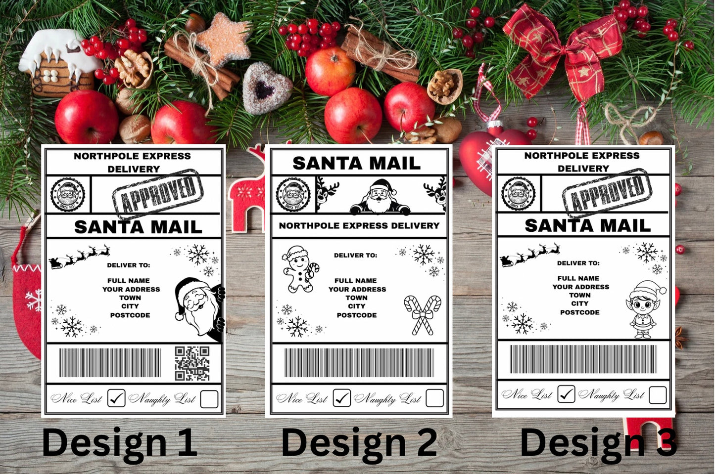 Personalised Santa Postage Labels