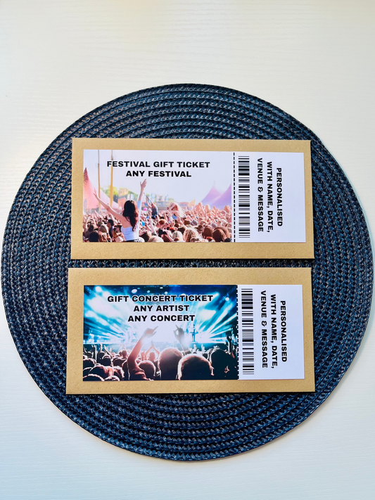 Personalised Concert & Festival Gift Ticket
