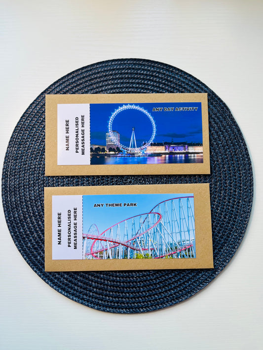 Personalised Adventure & Activity Gift Ticket