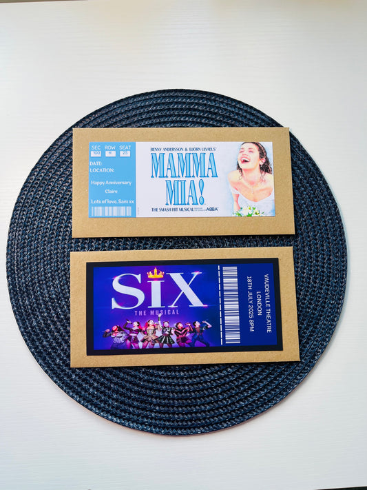 Personalised Theatre & Musical Gift Ticket