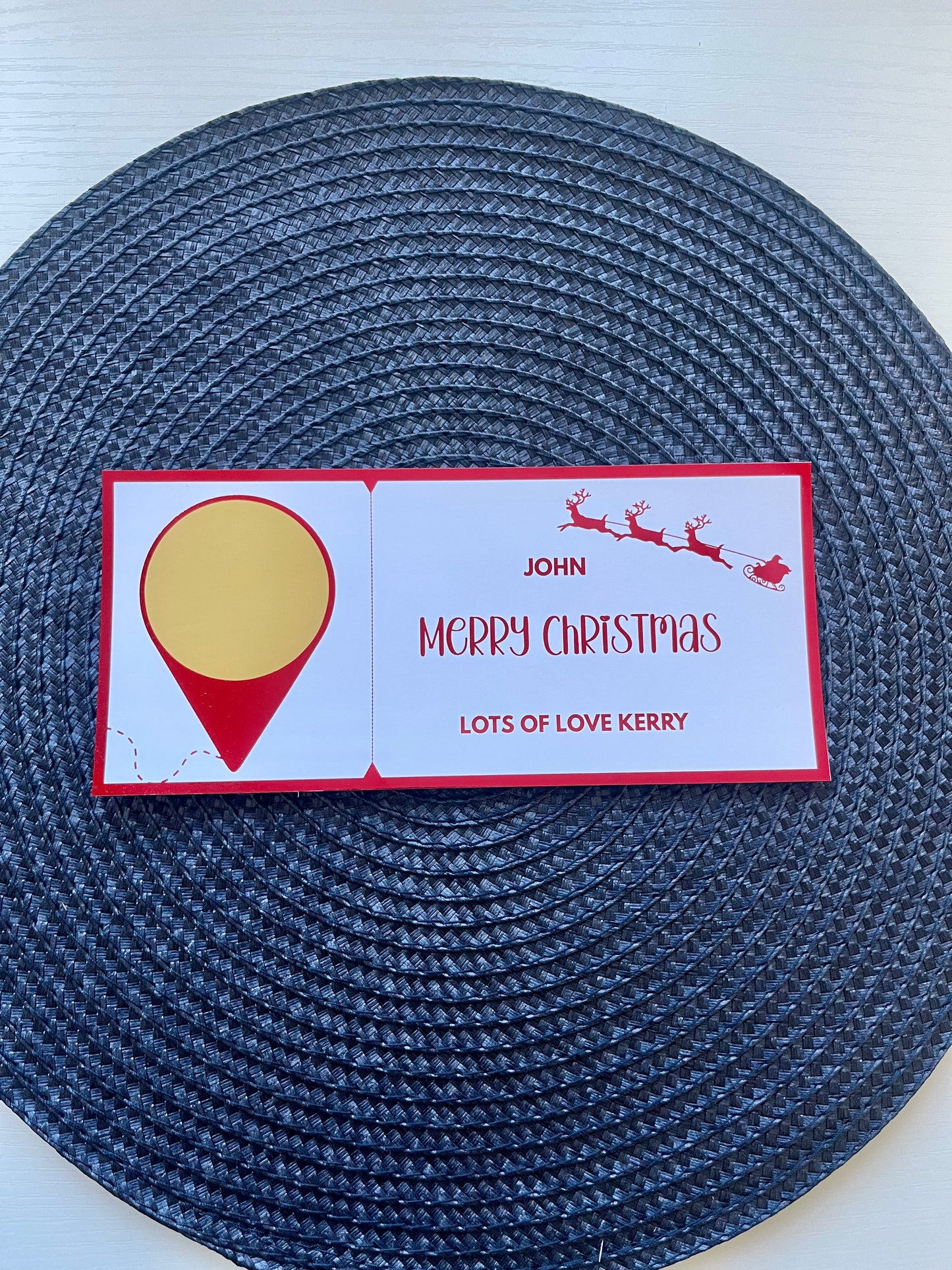 Personalised Christmas Scratch Reveal Voucher