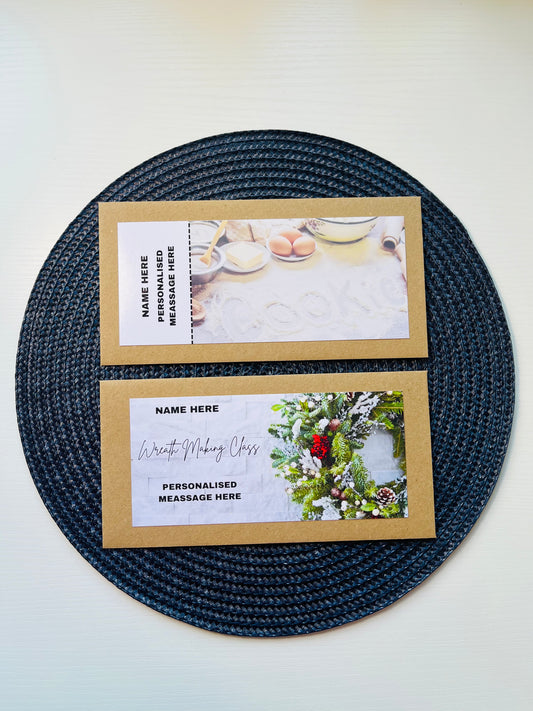 Personalised Classes & Workshop Event Gift Ticket