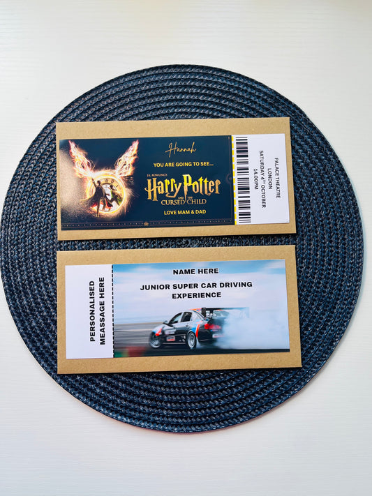 Personalised Experience Day Gift Voucher Ticket