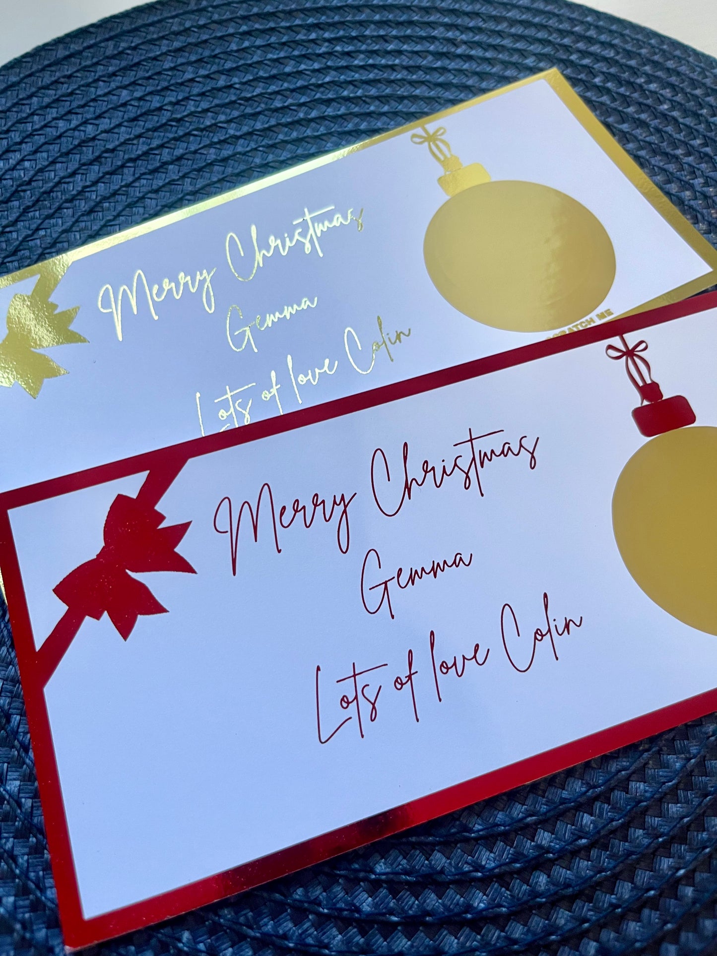 Personalised Christmas Scratch Reveal Voucher