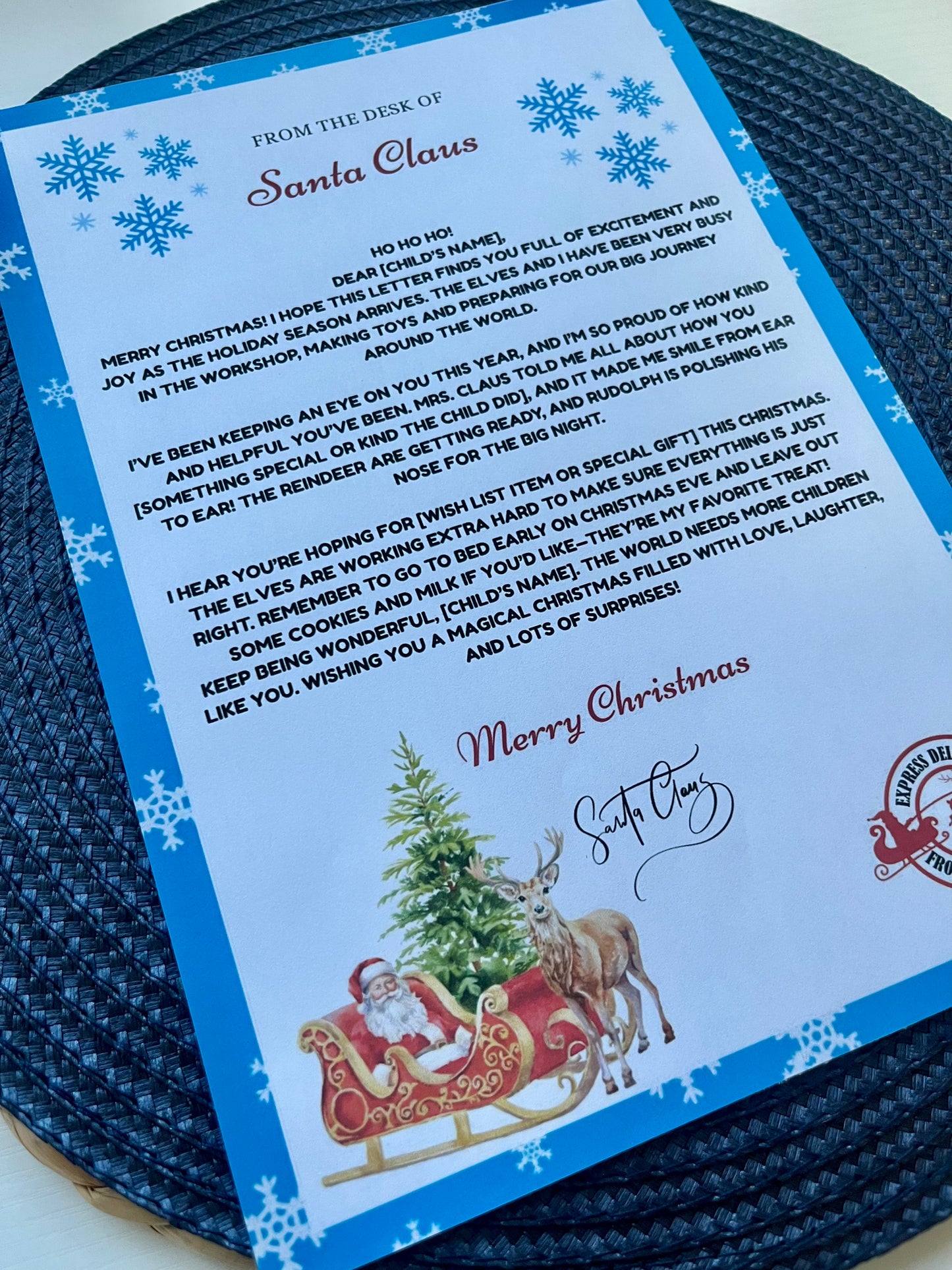 Personalised Santa Letter and Nice List Pack