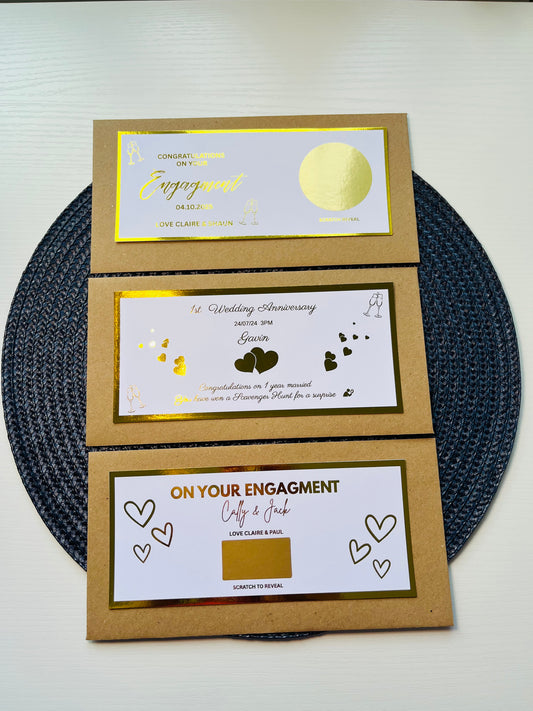 Personalised Foil Wedding, Engagement & Anniversary Gift Vouchers