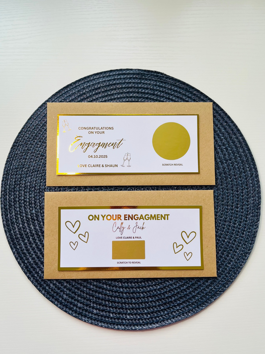 Personalised Wedding, Engagement & Anniversary Scratch Reveal Gift Vouchers