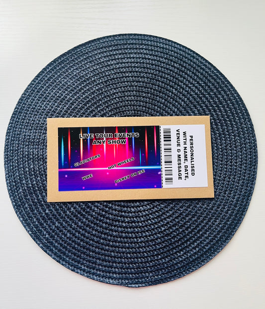 Personalised Live Tour Gift Ticket