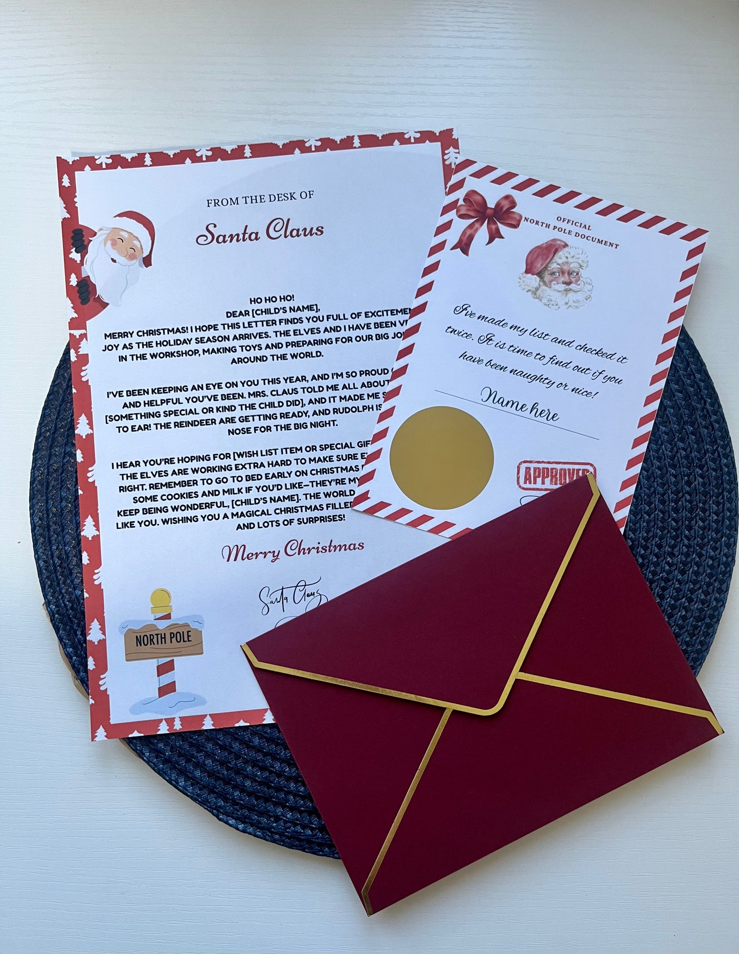 Personalised Santa Letter and Nice List Pack