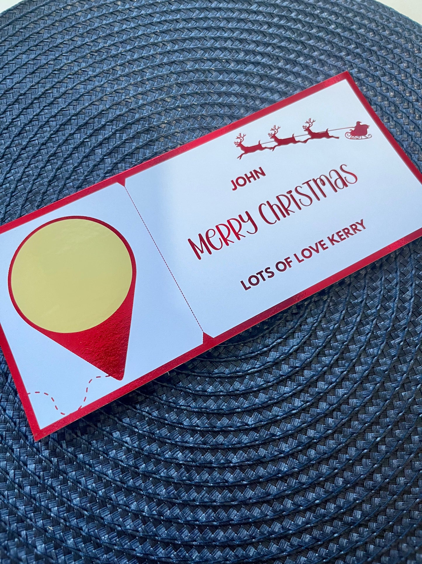 Personalised Christmas Scratch Reveal Voucher