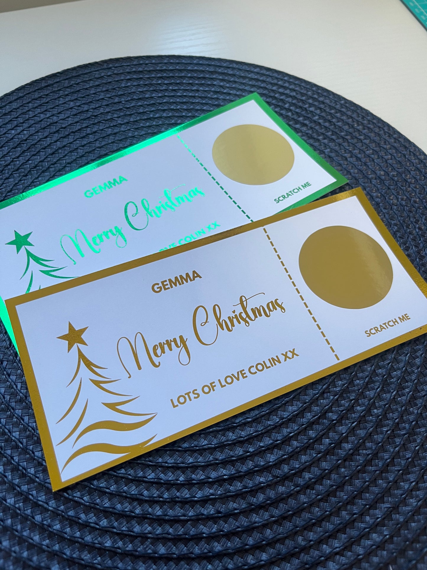 Personalised Christmas Scratch Reveal Voucher