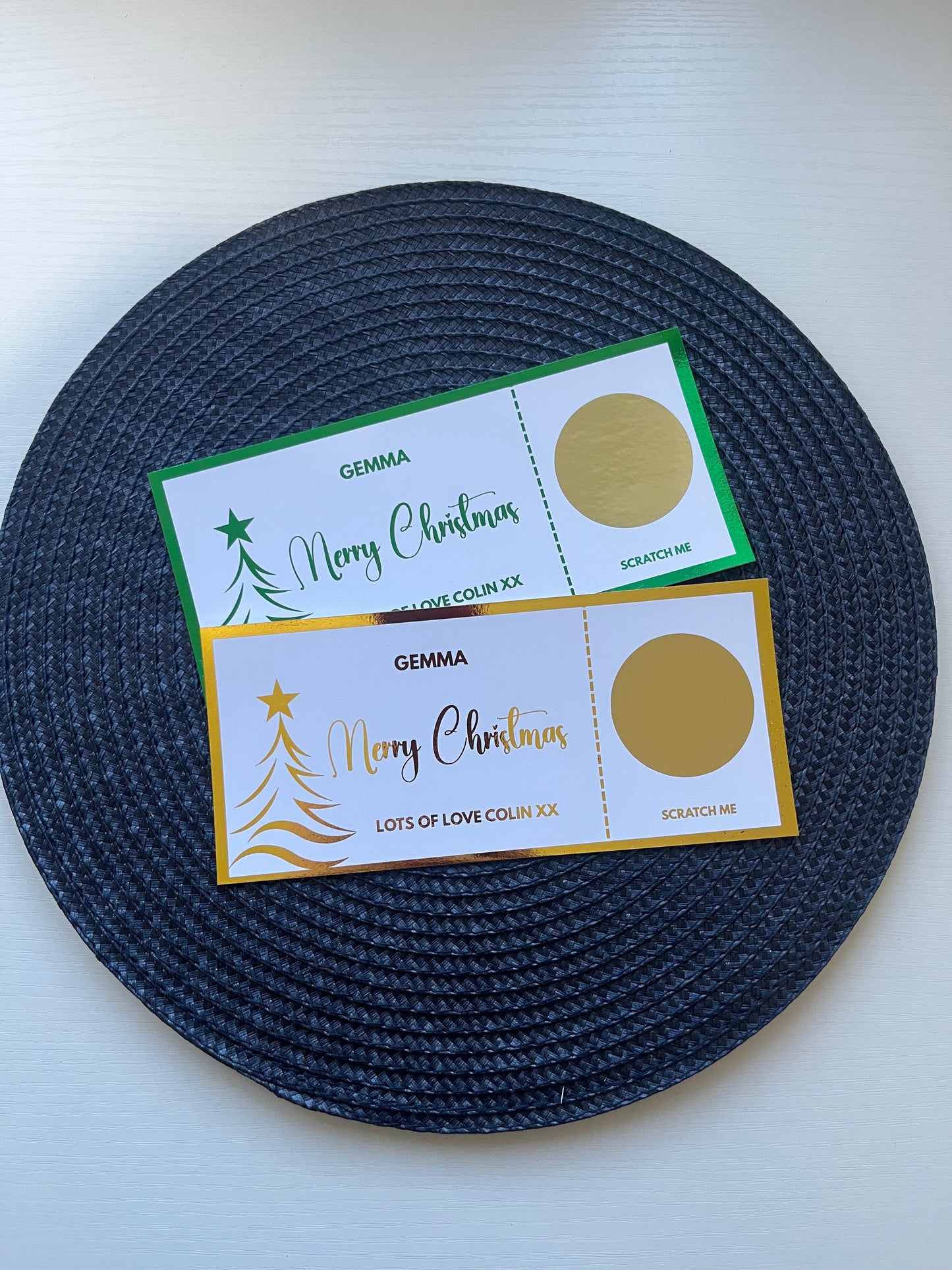 Personalised Christmas Scratch Reveal Voucher