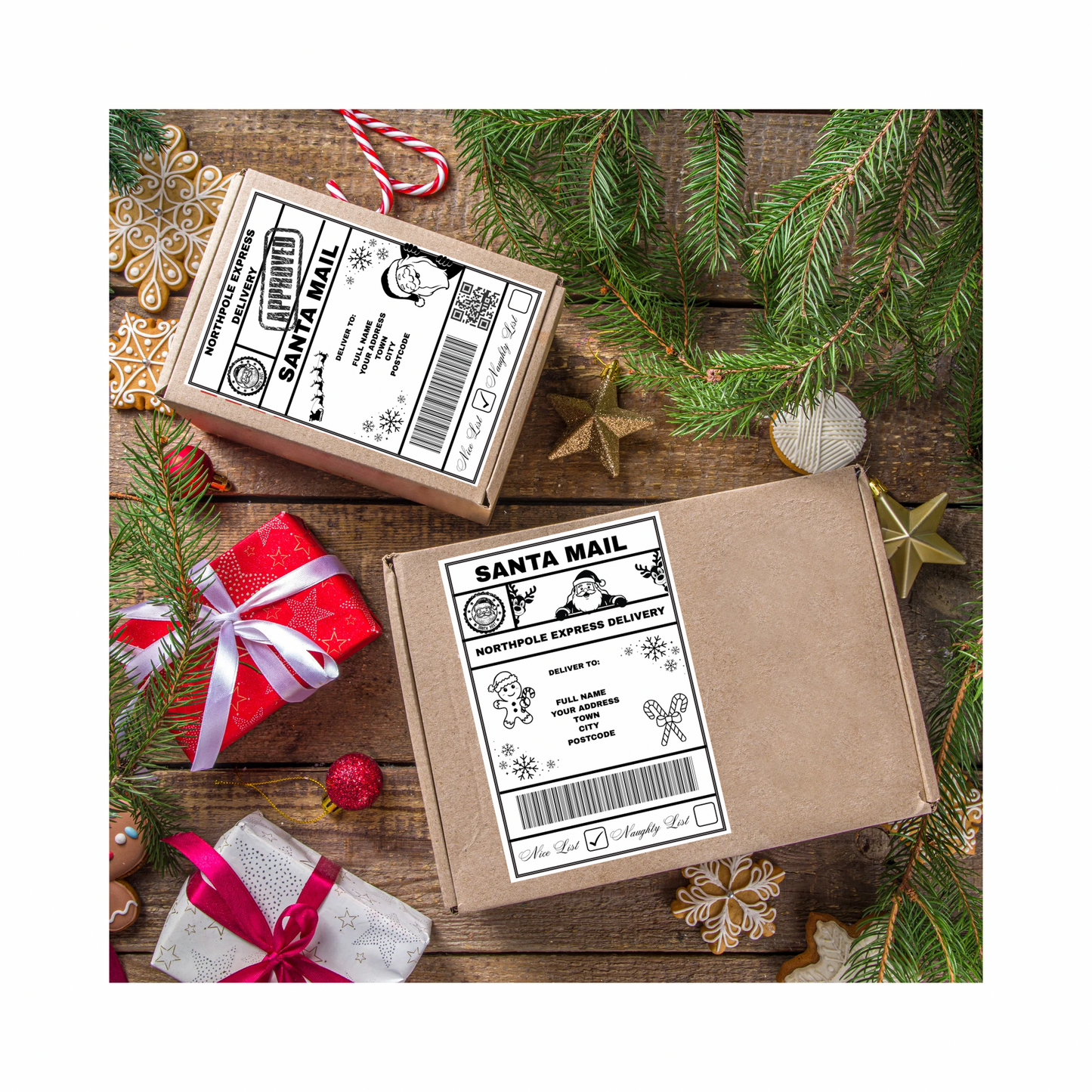 Personalised Santa Postage Labels